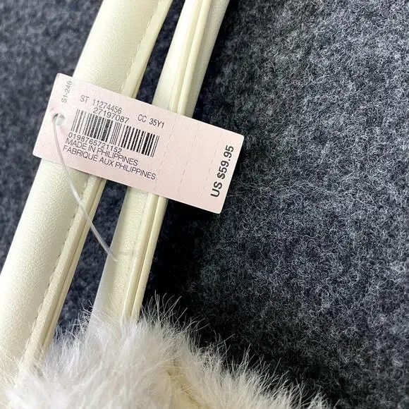 Victoria's Secret Faux-Fur Tote Bag MSRP $59 NEW with TAGS Boho Festival - Picture 7 of 16